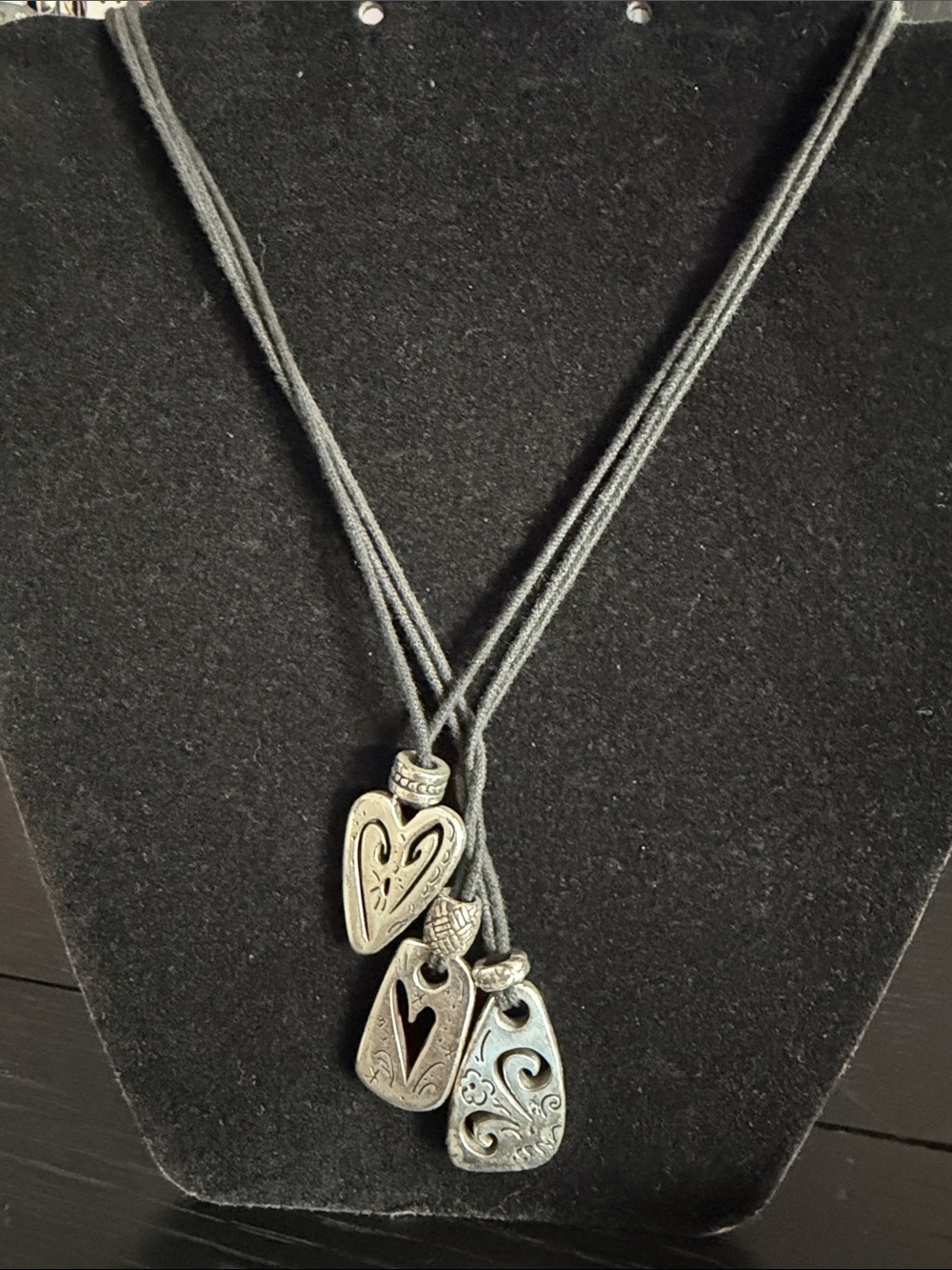 Brighton Silver-Tone Heart & Scroll Pendant Necklace - Picture 3 of 5